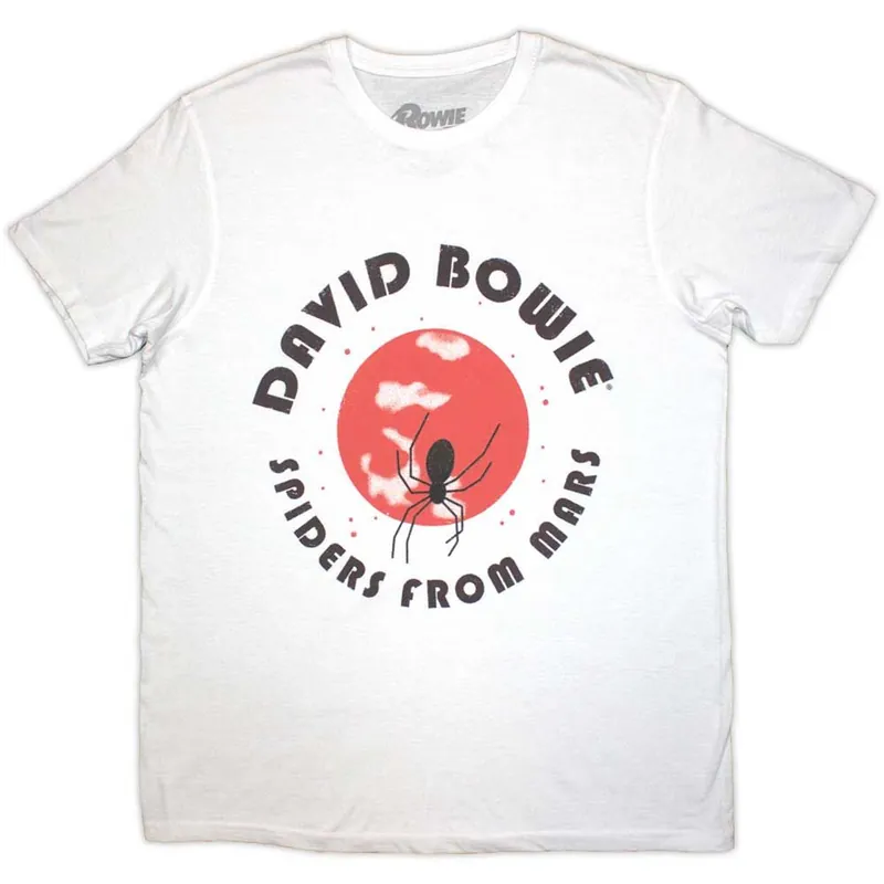 David Bowie: Spiders From Mars - White T-Shirt Tendance