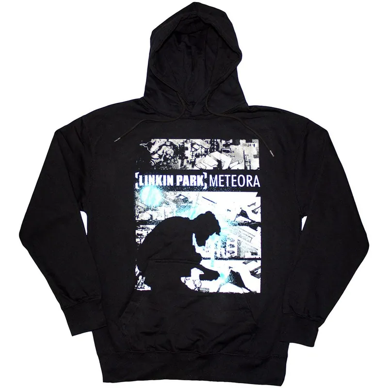 Linkin Park: Meteora Drip Collage - Black Pullover Hoodie Populaire