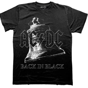 AC\\/DC: Back In Black Bell (Wash, Stone Wash) - Black Stone Wash T-Shirt Garantie Incluse