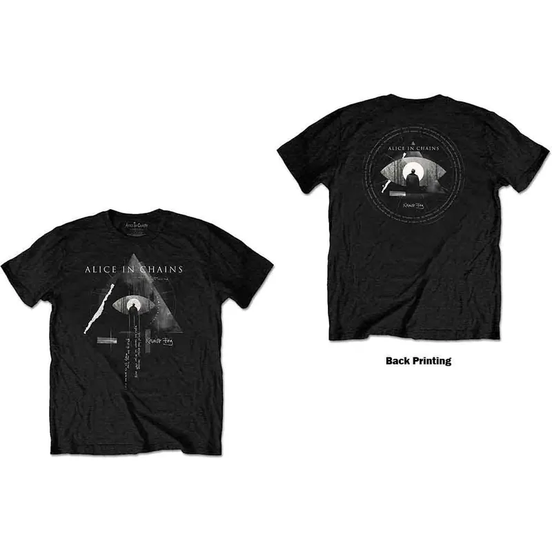 Vente Flash Alice In Chains: Fog Mountain (Back Print) - Black T-Shirt
