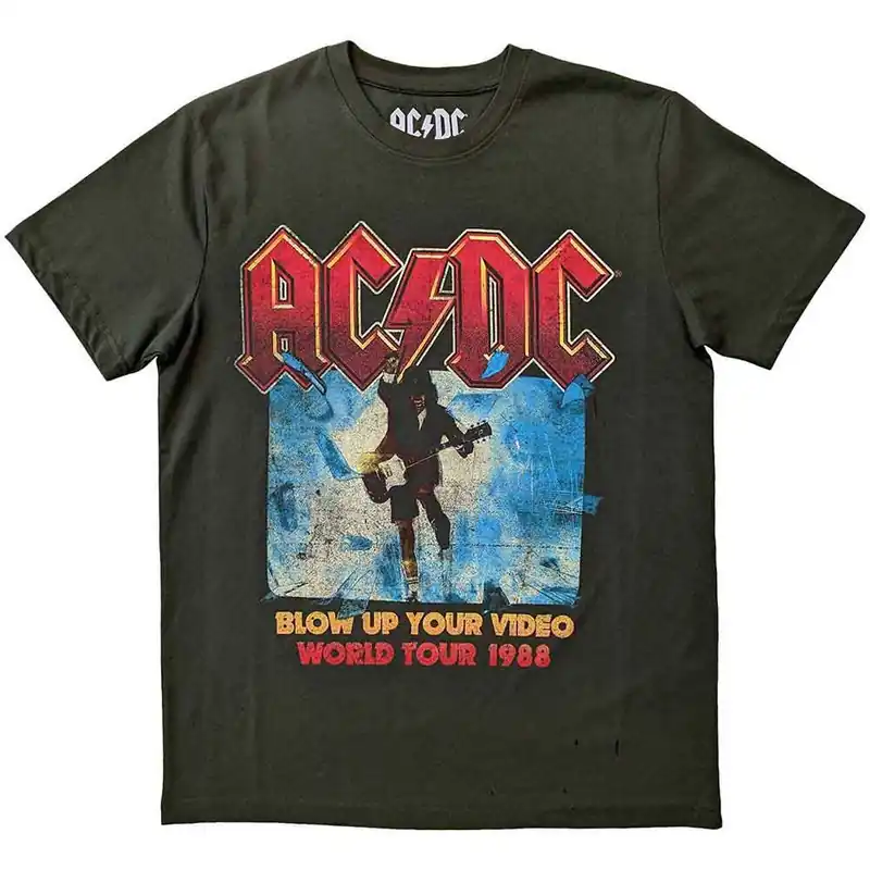 AC\\/DC: Blow Up Your Video - Green T-Shirt Quantité Limitée