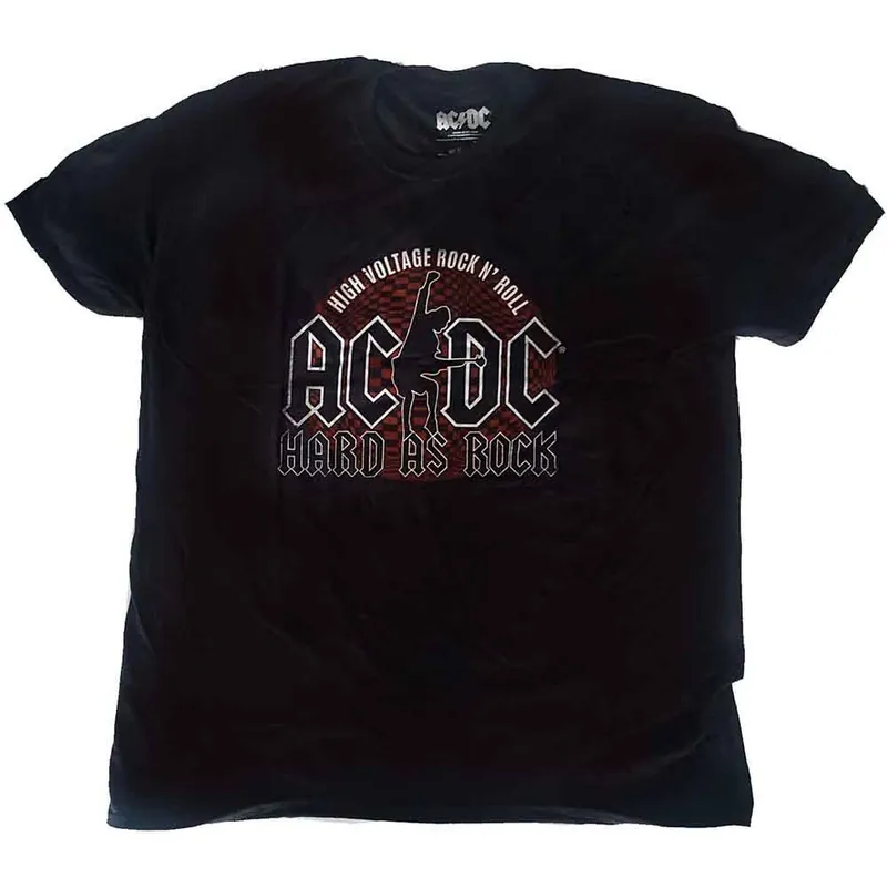 AC\\/DC: Hard As Rock - Black T-Shirt Solde