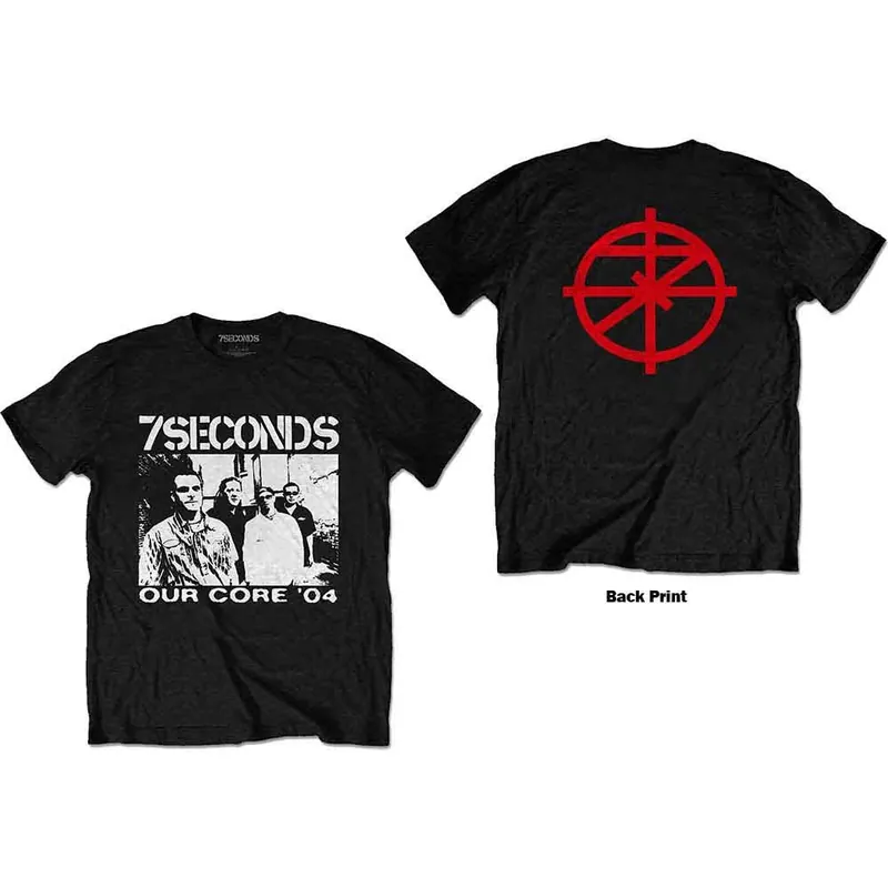 7 Seconds: Our Core (Back Print) - Black T-Shirt Top Qualité