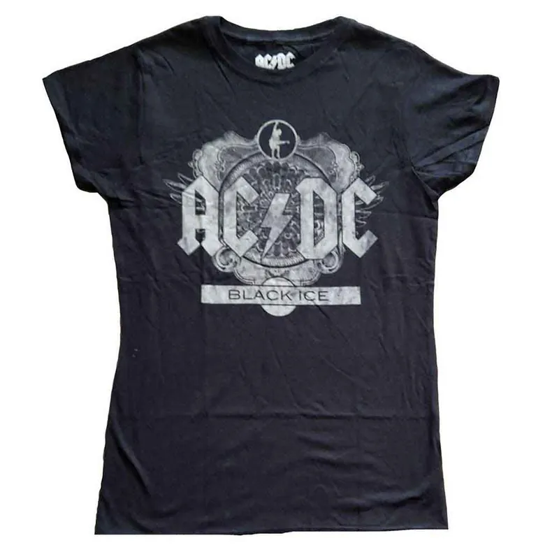 AC\\/DC: Black Ice - Ladies Black T-Shirt Achat Immédiat