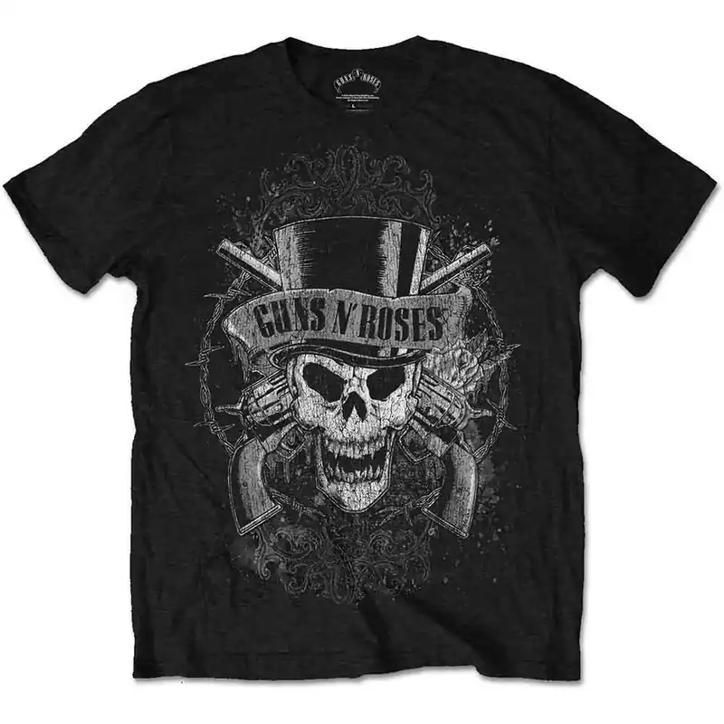 Vente Flash Guns N' Roses: Faded Skull - Black T-Shirt